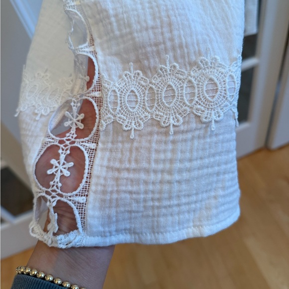 NWT - Surf Gypsy White Washed Beach Pants with Cut-Out Detail - Picture 3 of 4